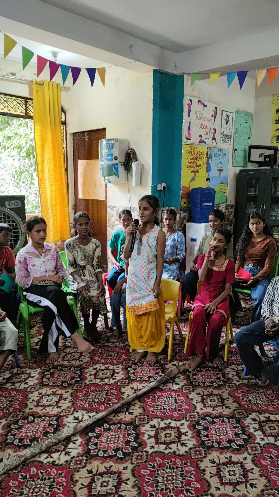 Question and answer round with children