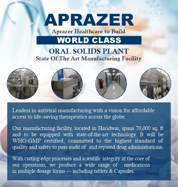 Aprazer Healthcare to Manufacture World
